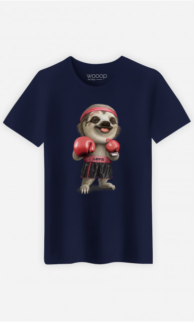 Mann T-Shirt Sloth Boxing