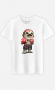 Mann T-Shirt Sloth Boxing