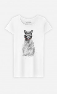 Frau T-shirt Masked Cat
