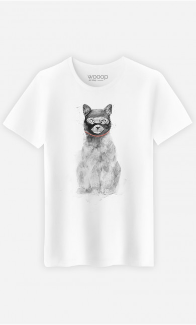 Mann T-shirt Masked Cat
