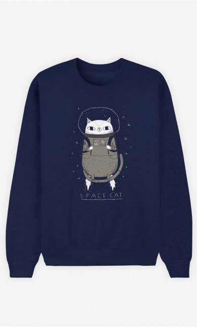 FrauSweatshirt Space Cat
