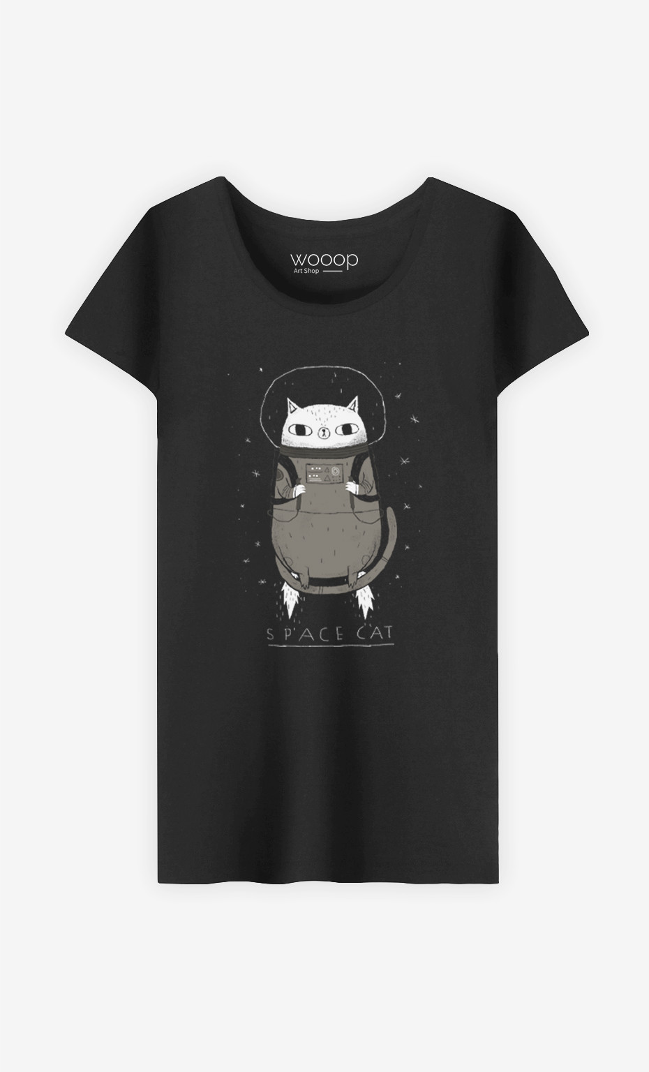 Frau T-Shirt Space Cat
