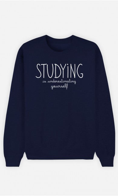 Blue Sweatshirt Studying is Underestimating Yourself