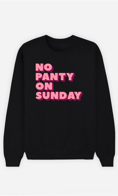 Black Sweatshirt No Panty on Sunday
