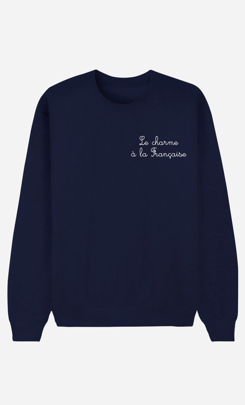 Blue Sweatshirt Le Charme A La Française - embroidered