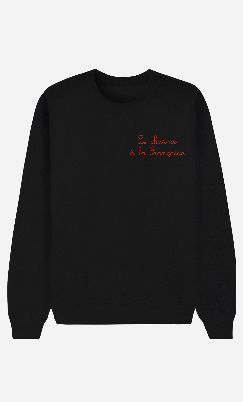 Black Sweatshirt Le Charme A La Française - embroidered