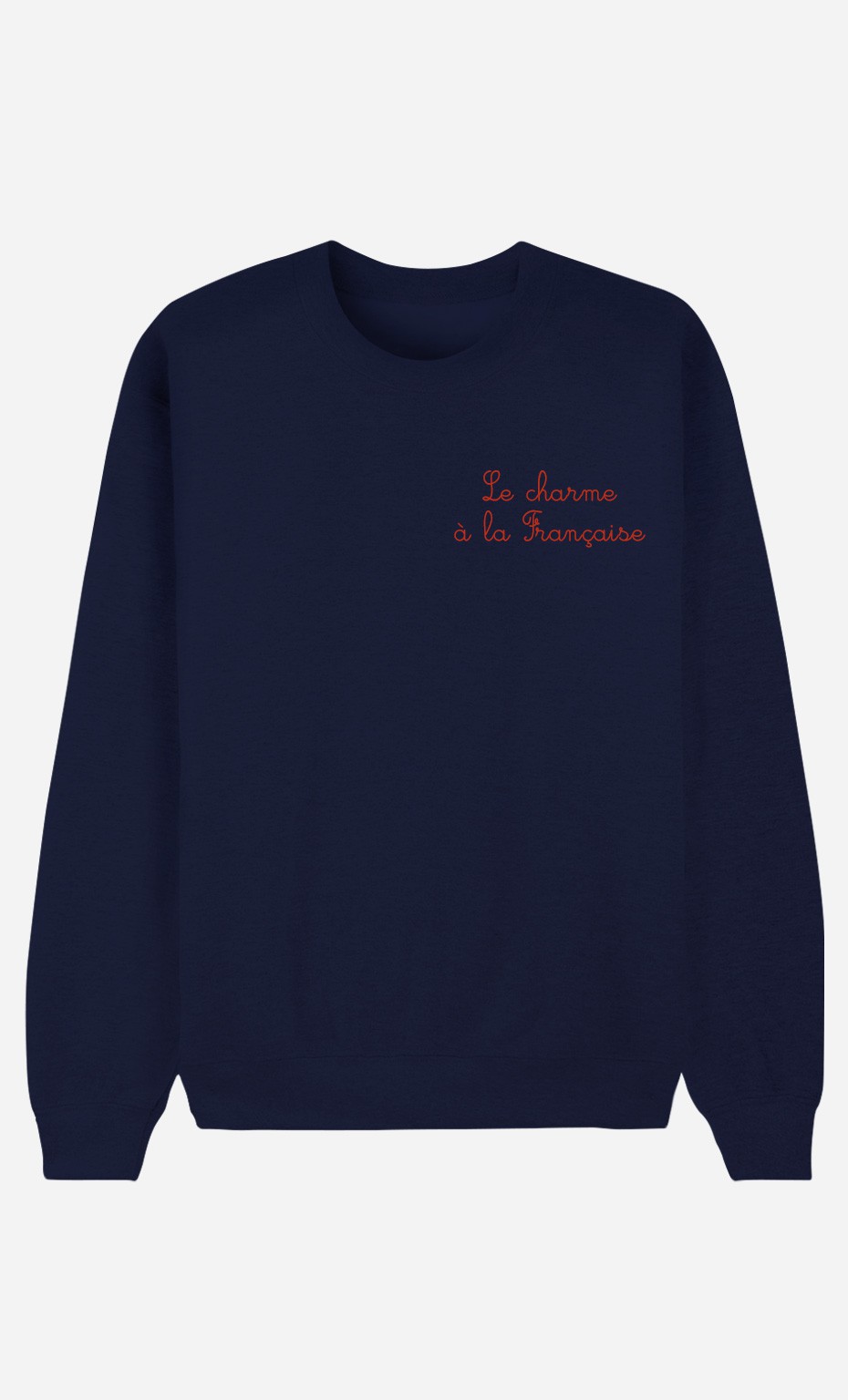 Blue Sweatshirt Le Charme A La Française - embroidered