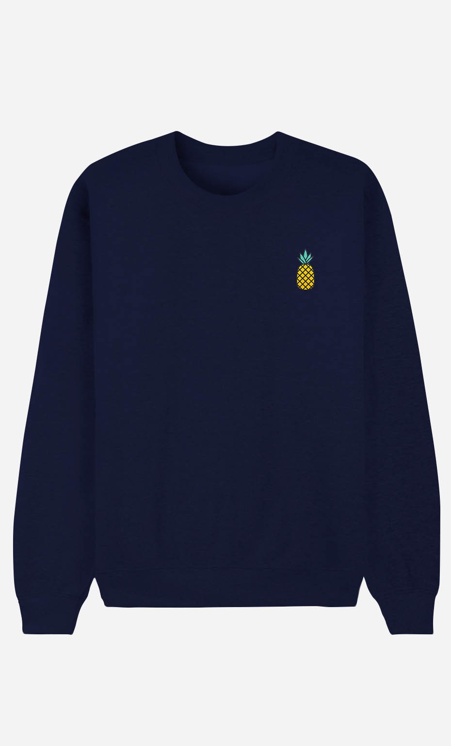 Blue Sweatshirt Pineapple - embroidered