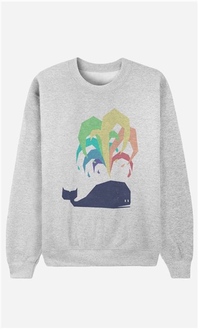 Sweatshirt Rainbow Whale