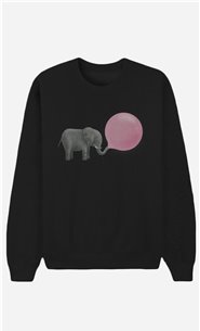 Black Sweatshirt Jumbo Bubble Gum