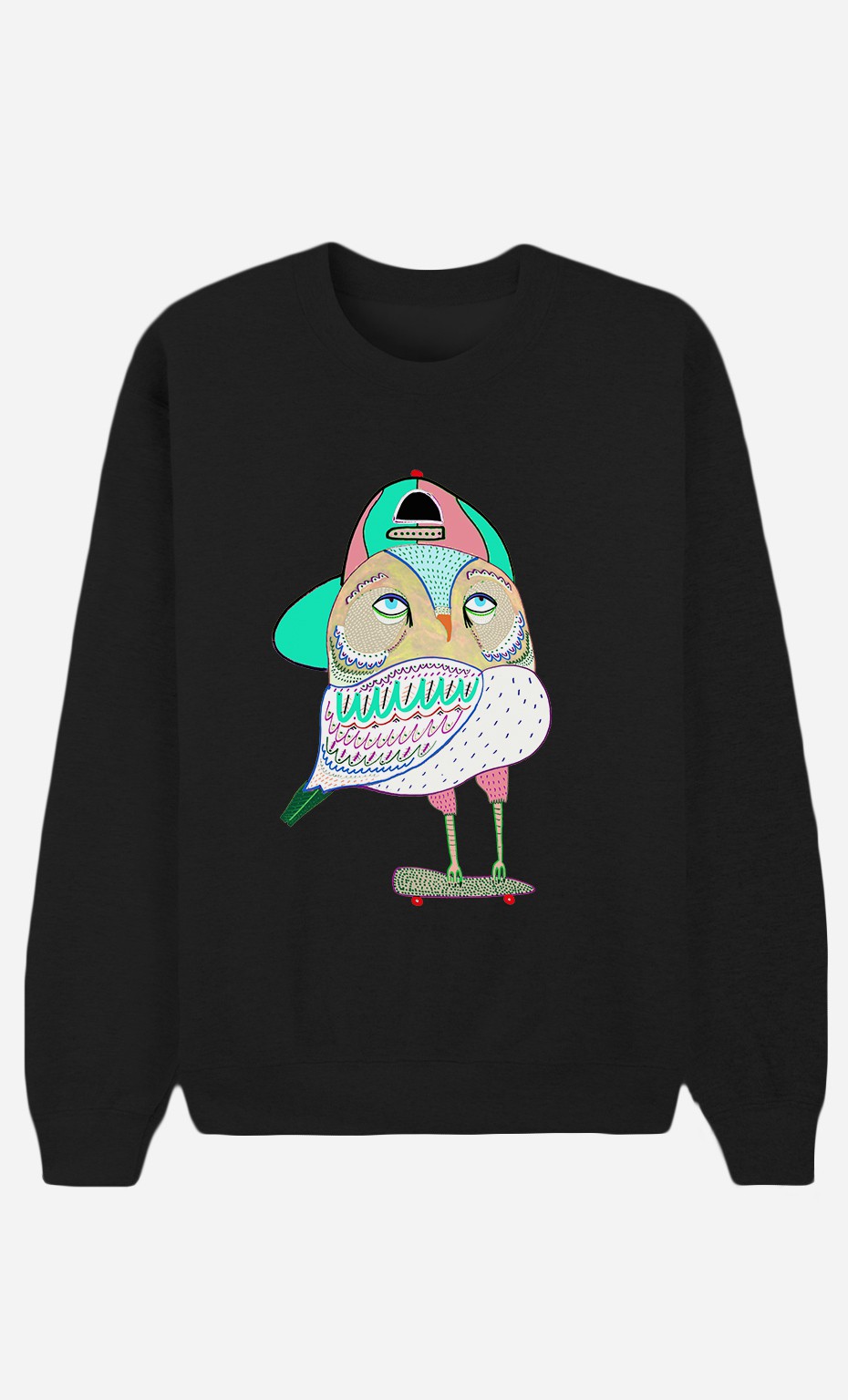 Black Sweatshirt Awesome Owl