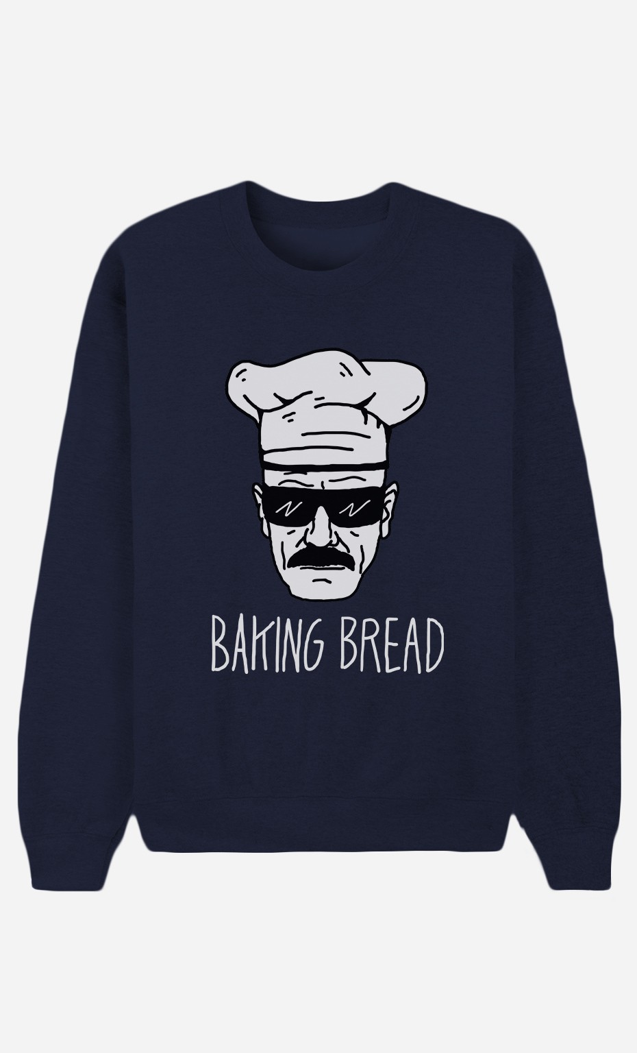 Blue Sweatshirt Baking Bread