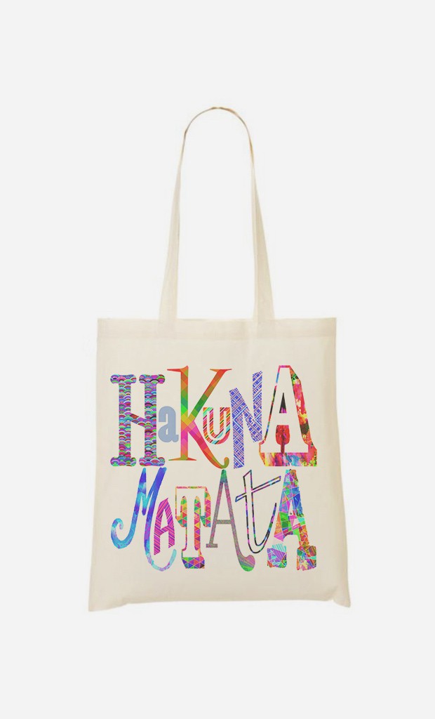 And Minimal Patent Tote Bag Hakuna Matata Color - Art Shop - Wooop.com