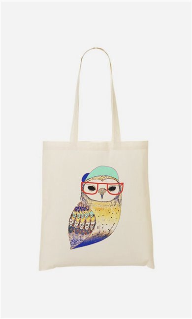 Tote Bag Hipster Owl