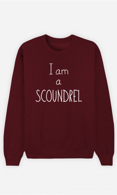 Burgundy Sweatshirt I'm a Scoundrel