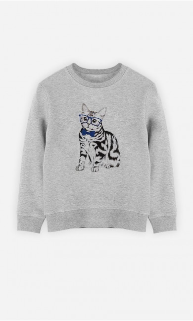 Sweatshirt Hipster Cat