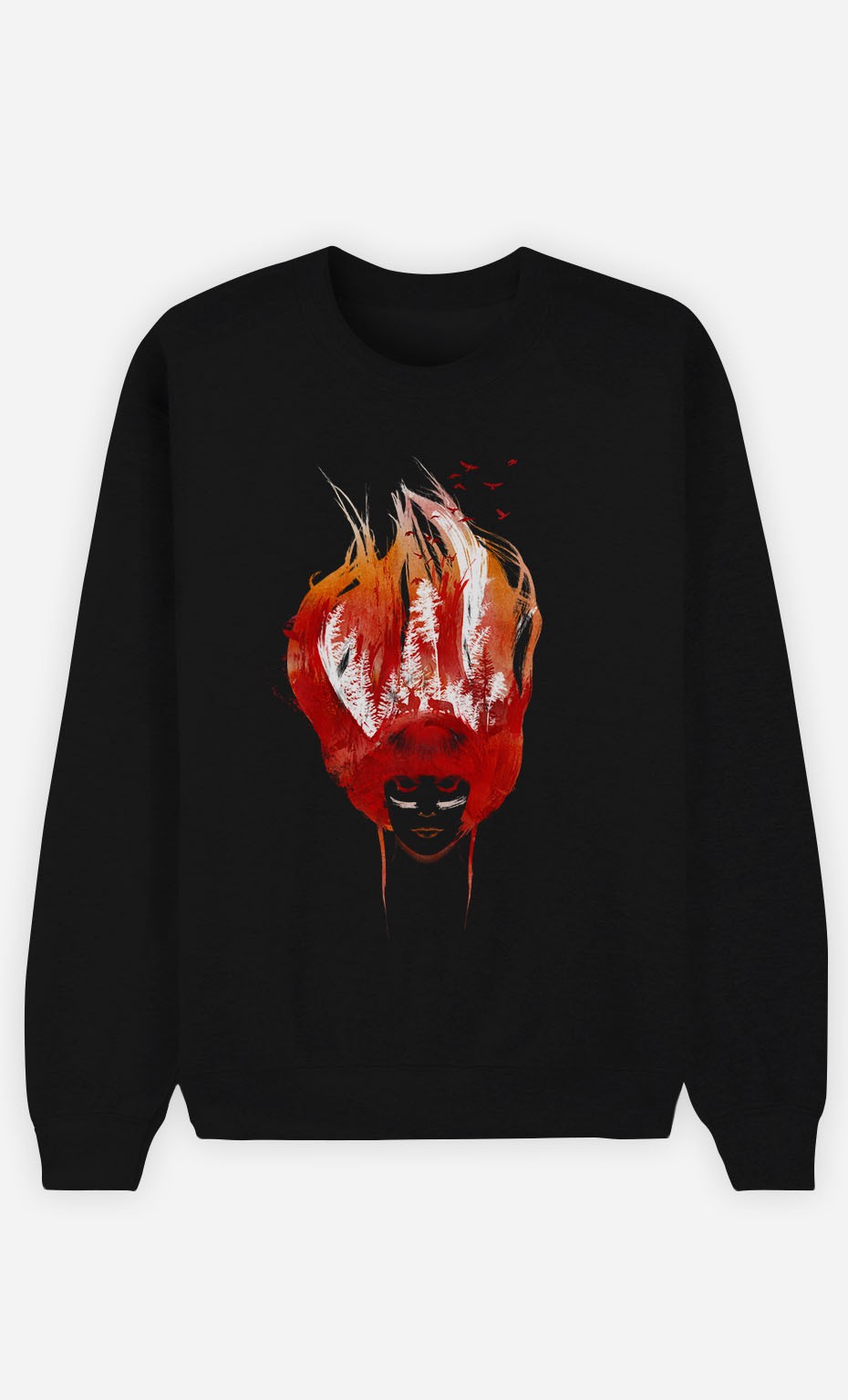 Black Sweatshirt Burning Forest