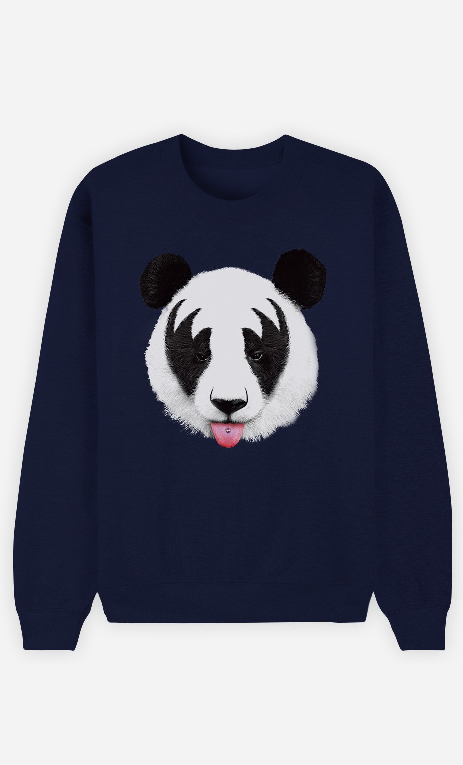 Blue Sweatshirt Panda Kiss