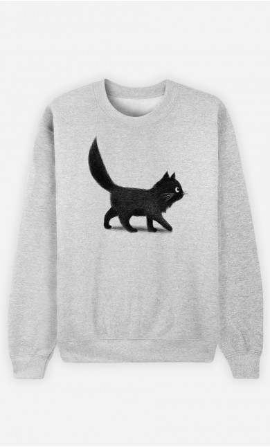 Woman Sweatshirt Creeping Cat
