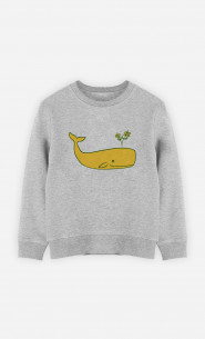 Kid Sweatshirt Peace Whale