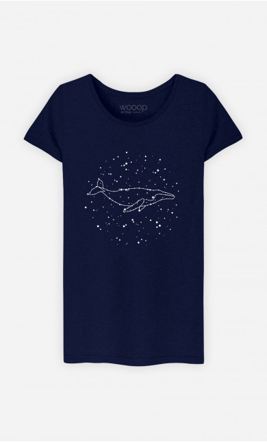 Woman T-Shirt Whale Constellation