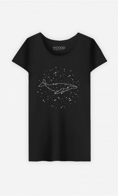 Woman T-Shirt Whale Constellation
