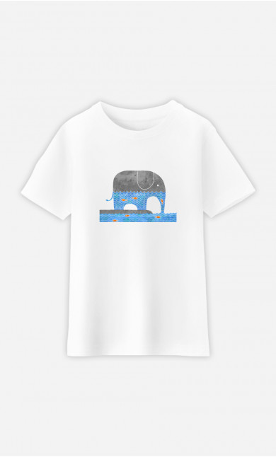 Kid T-Shirt Thirsty Elephant