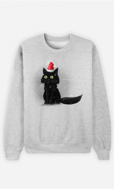 Man Sweatshirt Christmas Cat