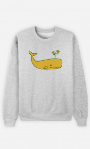 Woman Sweatshirt Peace Whale