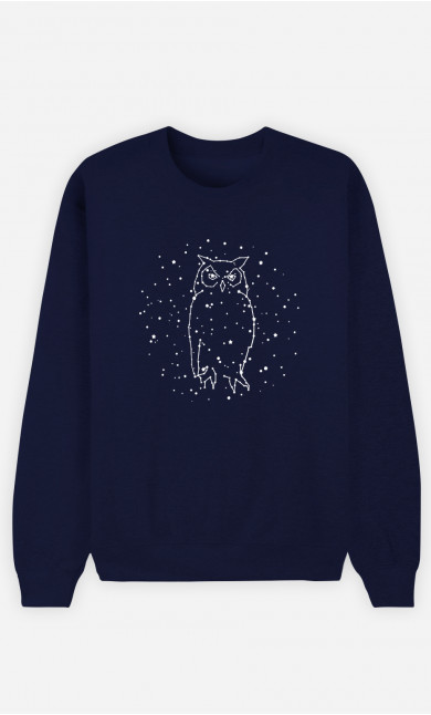 Man Sweatshirt Owl Constellation