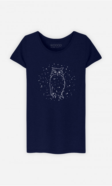 Woman T-Shirt Owl Constellation