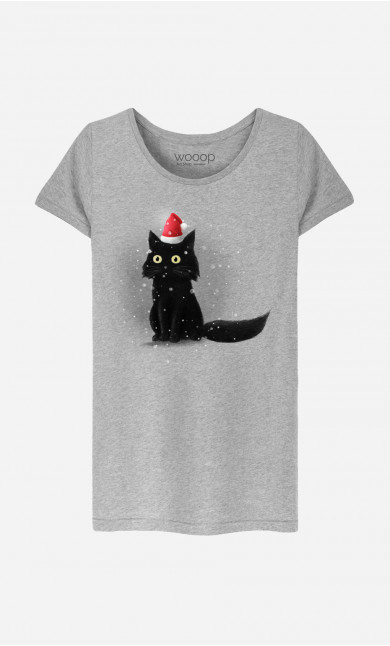 Woman T-Shirt Christmas Cat