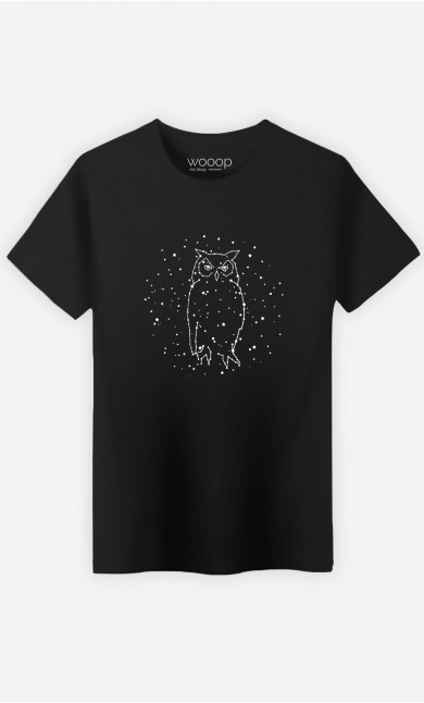 Man T-Shirt Owl Constellation