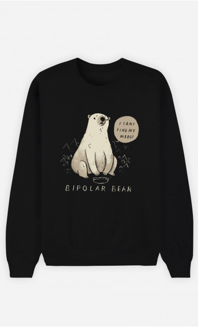 Man Sweatshirt Bipolar Bear