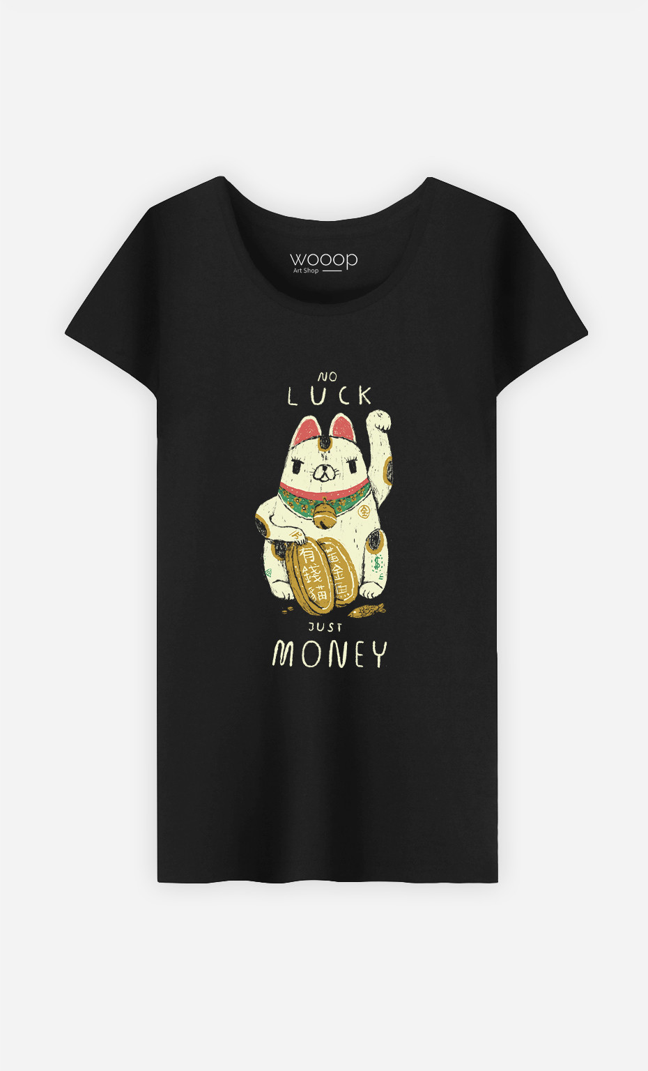 Woman T-Shirt Money Cat