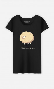 Woman T-Shirt Haircut Sheep