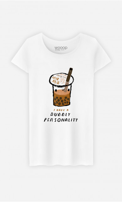 Woman T-Shirt Bubble Tea