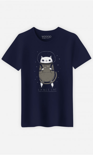 Man T-Shirt Space Cat