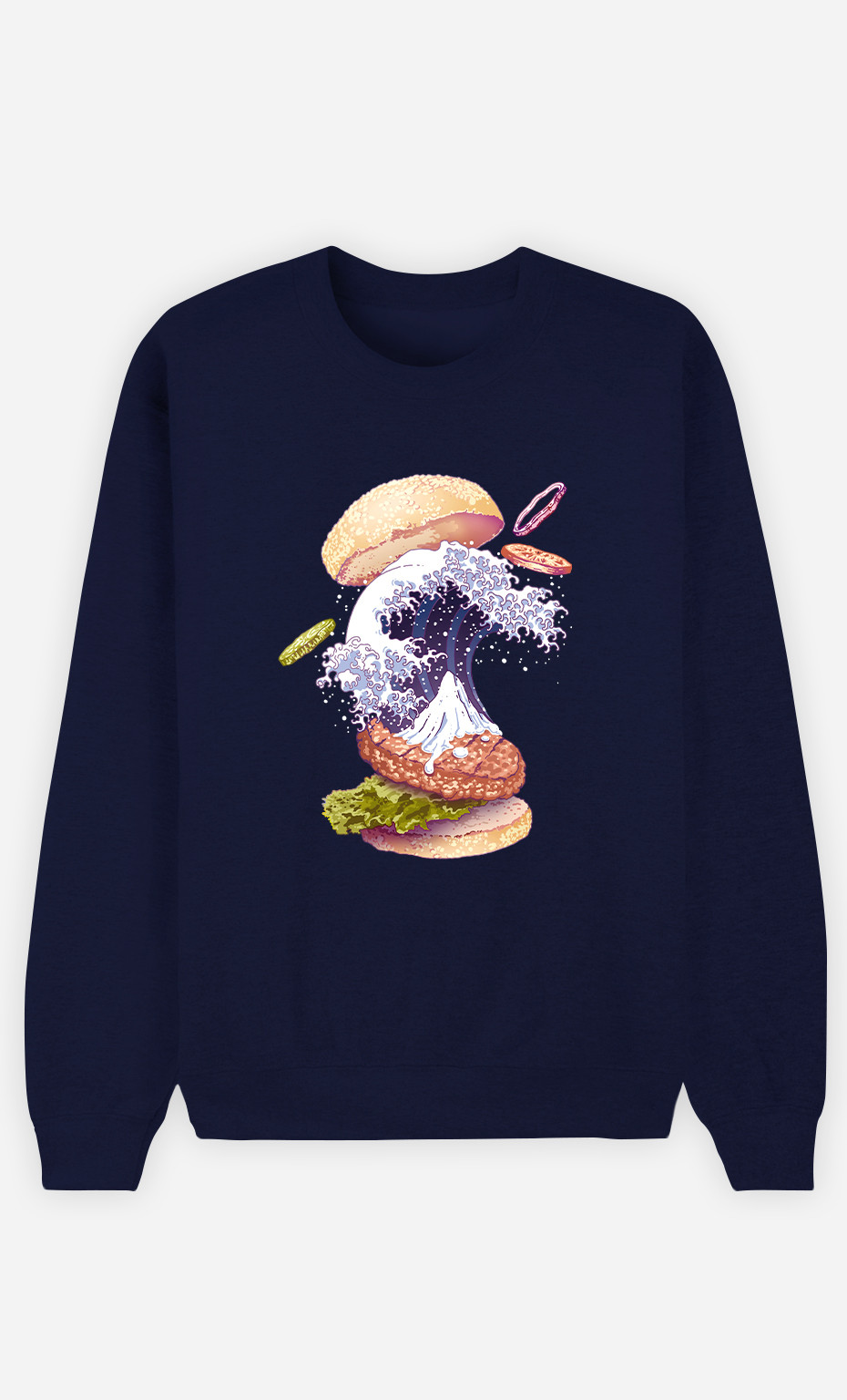 Man Sweatshirt Kanagawa Burger