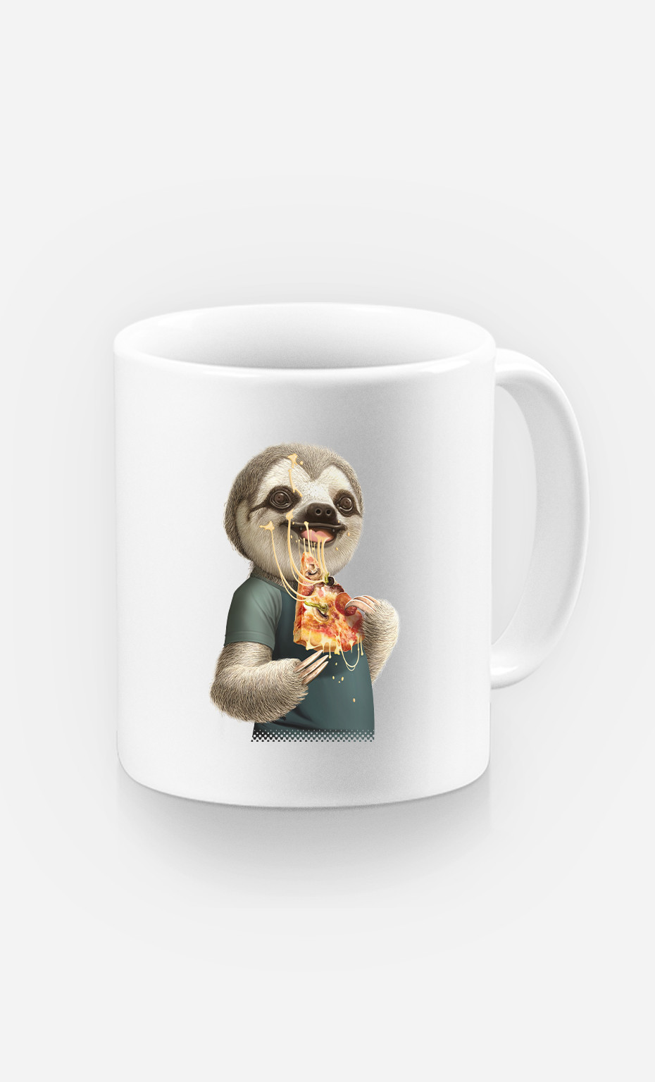 Mug Sloth Eat Pizza