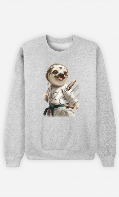 Sweatshirt Woman Karate Sloth