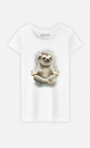 T-shirt Woman Sloth Meditate