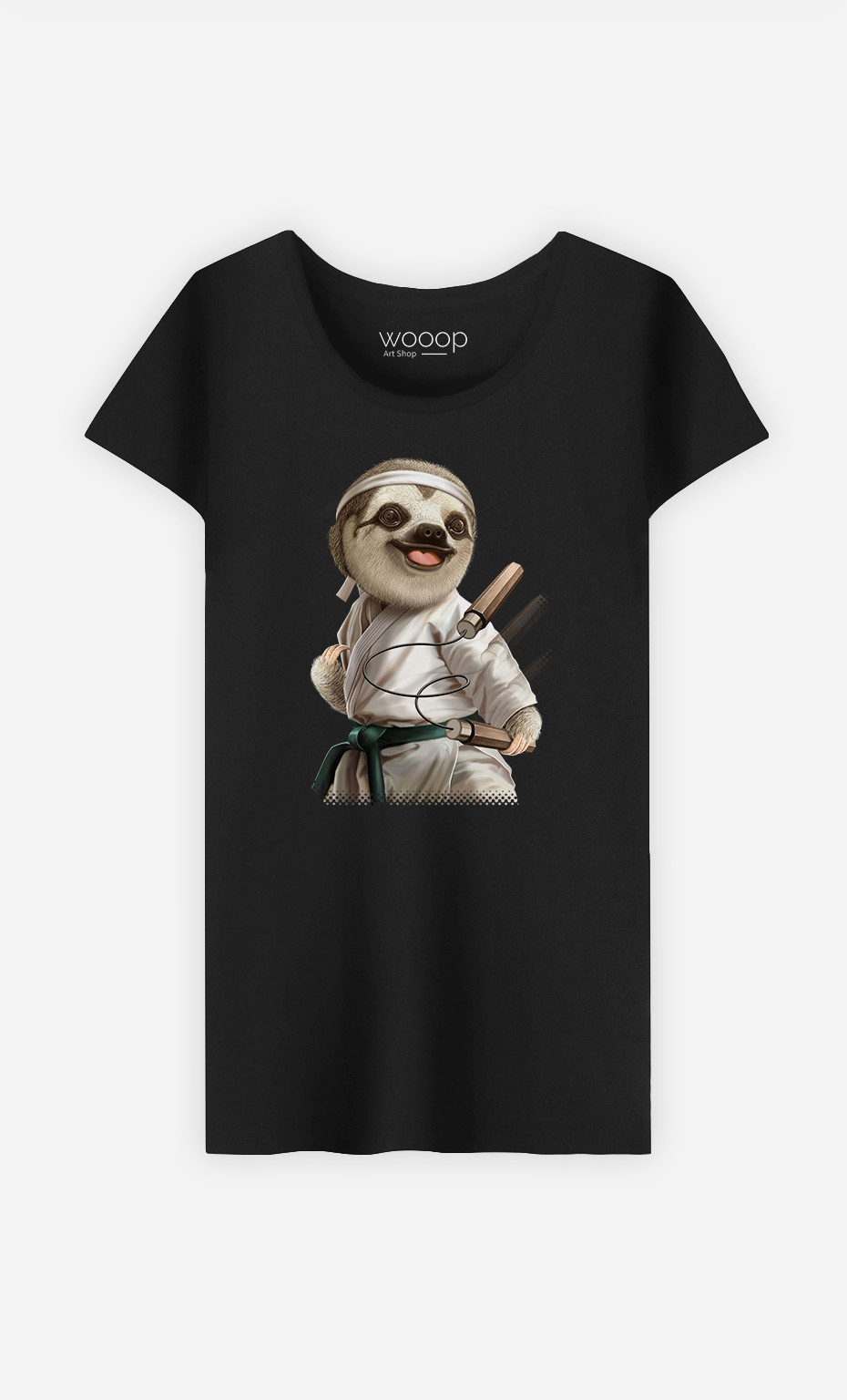 T-shirt Woman Karate Sloth