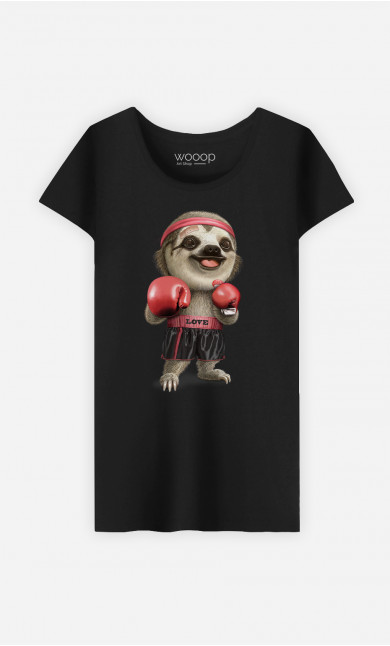T-shirt Woman Sloth Boxing