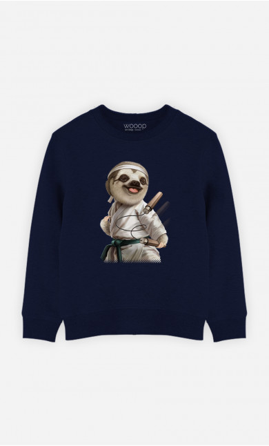 Kid Sweatshirt Karate Sloth