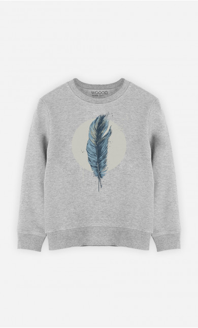 Kid Sweatshirt Feather In A Circle