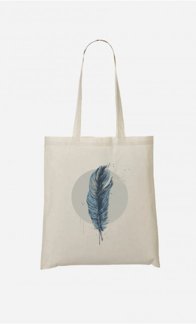 Tote Bag Feather In A Circle