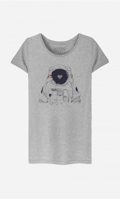 Woman T-shirt Astronaut Love