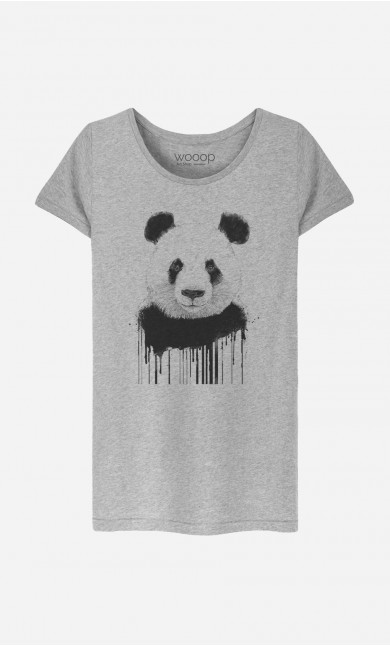 Woman T-shirt Graffiti Panda