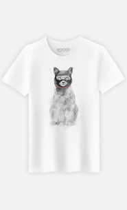 Man T-shirt Masked Cat